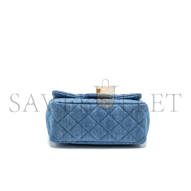 CHANEL MASTER MINI DENIM FLAP BAG AS1786 (18*13*7cm)
